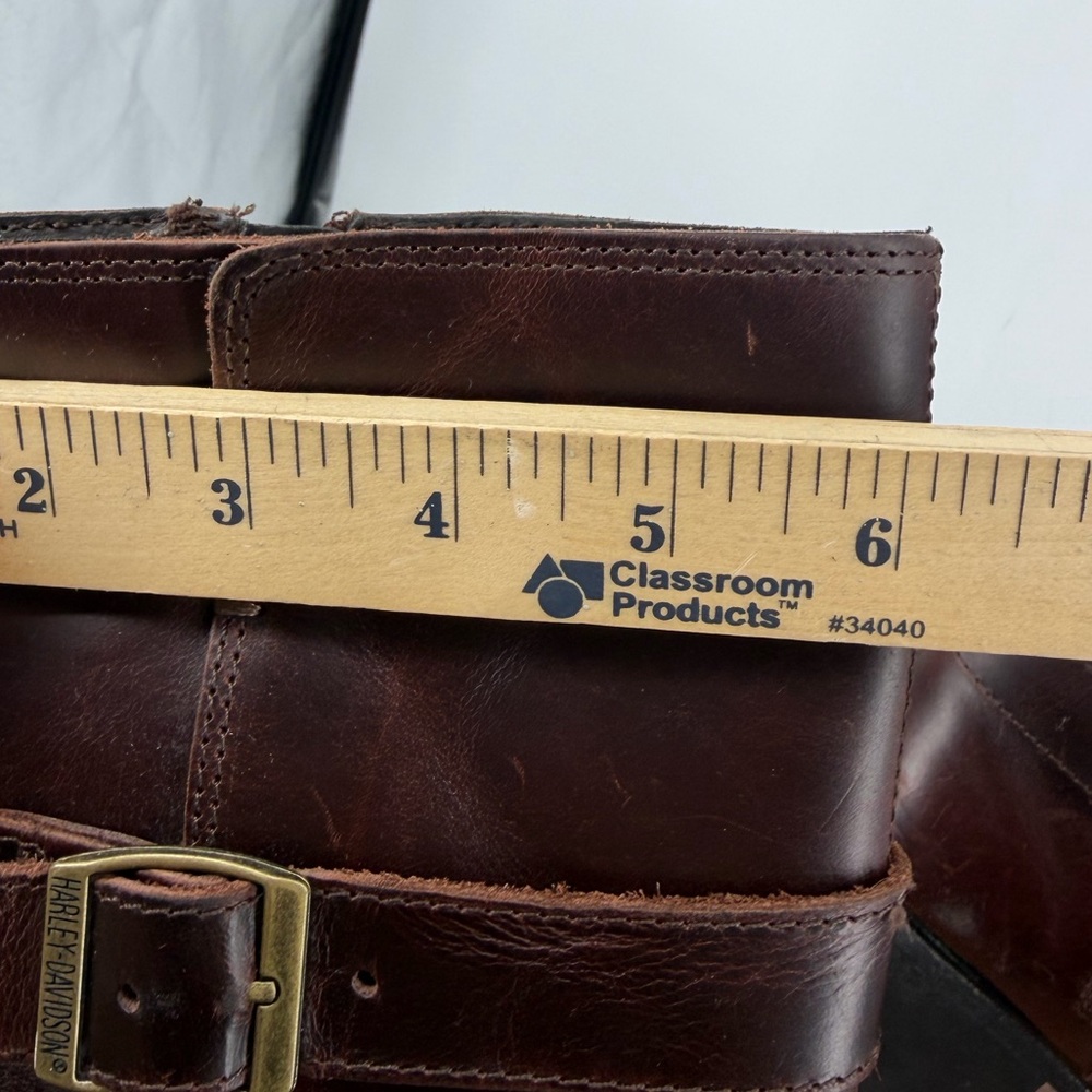 Harley-Davidson Lalanne Triple Strap Motorcycle Boots full-grain brown leather 9 - Picture 10 of 10